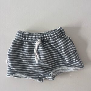 Childhoods Clothing Striped Organic Cotton Knit Baby Shorts 3-6 months
